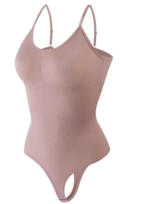EmpowerGlow Seamless Covered Jumpsuit Thong Bodysuit