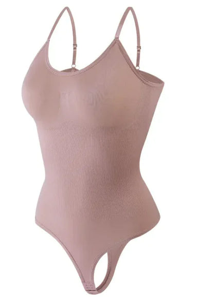 EmpowerGlow Seamless Covered Jumpsuit Thong Bodysuit