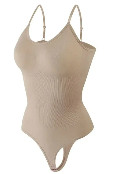 EmpowerGlow Seamless Covered Jumpsuit Thong Bodysuit
