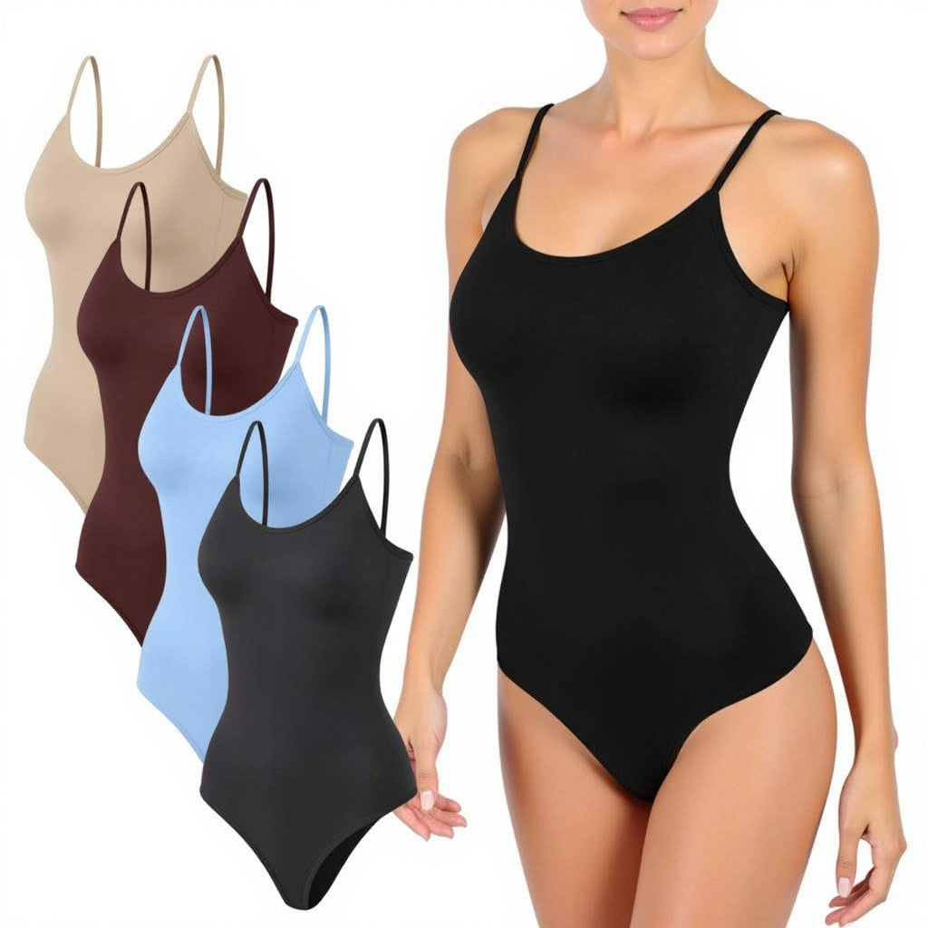 EmpowerGlow Seamless Covered Jumpsuit Thong Bodysuit